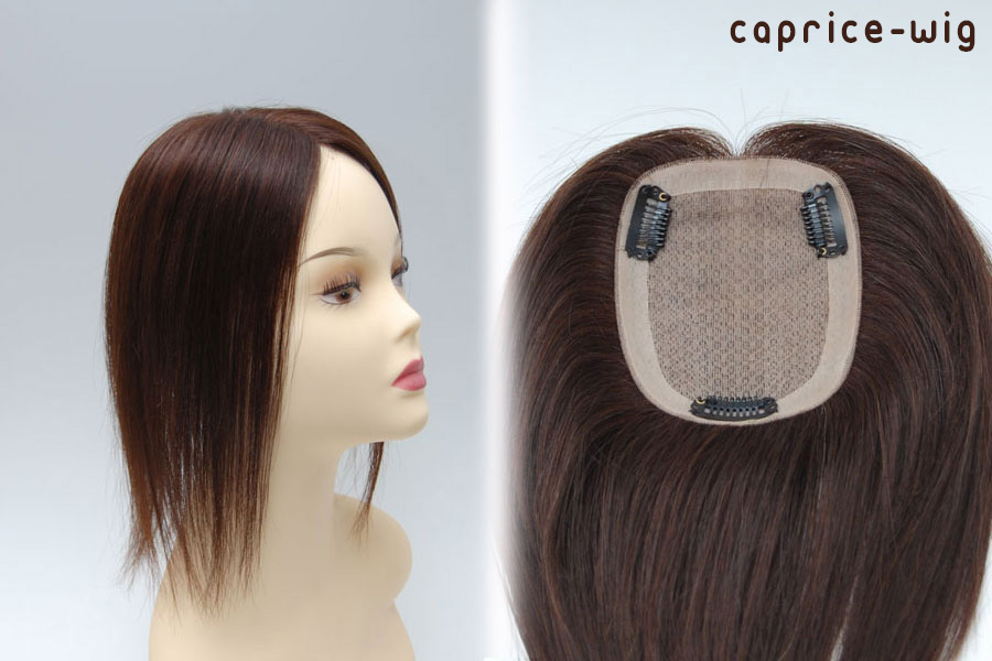 CP-SS001 薄毛、白髪など髪のお悩み解消！外出が楽しくなる人毛ヘアピース(部分ウィッグ)