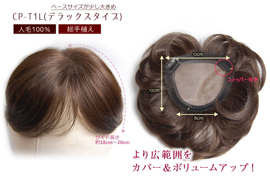 人毛ヘアピース Cp T1l カプリス ウィッグ