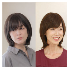 人毛ウィッグ 使い勝手の良いミディアムレイヤーボブ[商品番号：CW-H08]