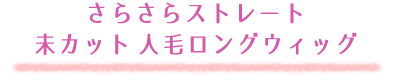 さらさらストレート未カット人毛ロングウィッグ